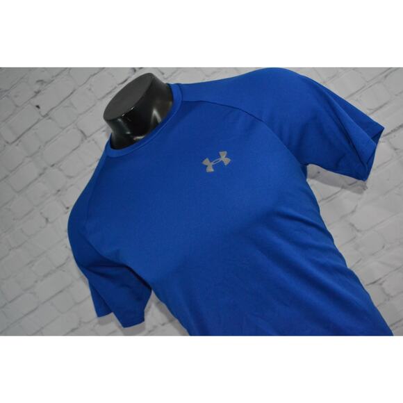 Under Armour Other - Under Armour Gym Shirt Tech Tee Workout Mens Size Medium HeatGear Polyester Blue